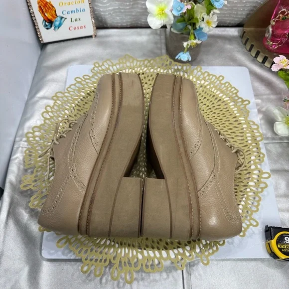 (E) DONNA CATTIVA Women's Platform Oxford Shoes leather with Laces,Size 7/6.5USA - Picture 6 of 13